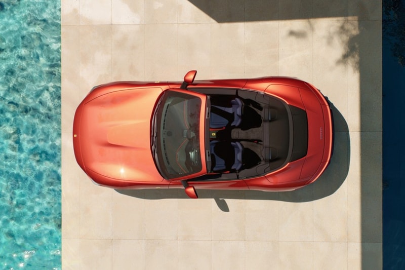 Ferrari Amalfi Spider rosso tramonto verde costiera Reveal Release Info