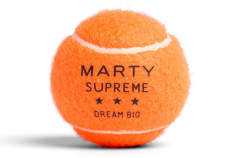 A24 Drops a Full Roster of Orange 'Marty Supreme' Sports Balls basketball soccer ball hockey puck golf ball tennis ball baseball ping pong