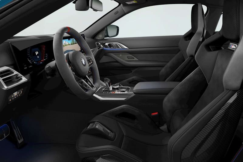 Front and rear view of the limited-run 2027 BMW M4 Coupe M Legacy Edition in heritage paint with gold-bronze wheels for the Canadian market