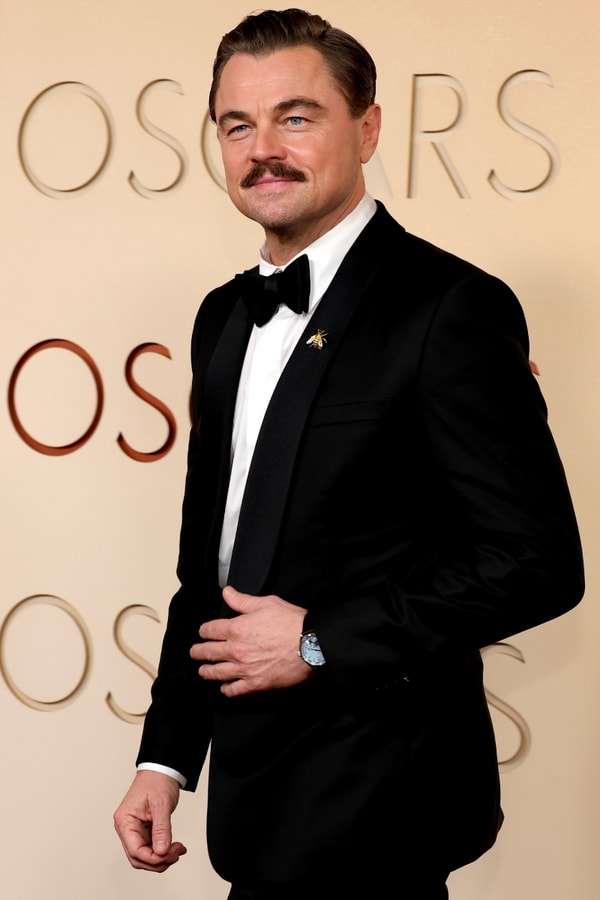 Wrist Check Leonardo DiCaprio Rolex 1908 Platinum Ice Blue Guilloché Rice-Grain Dial Reference 52506  Oscars 2026 98th Academy Awards 
