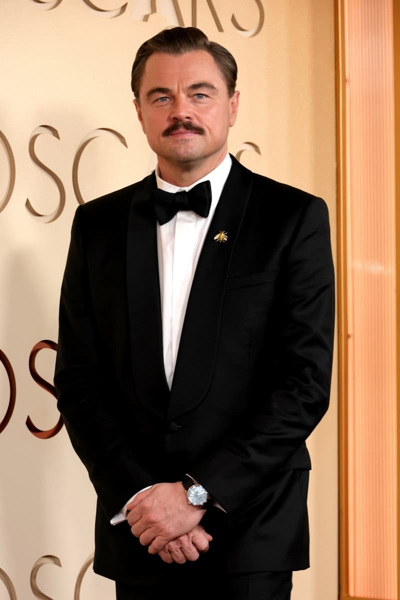 Wrist Check Leonardo DiCaprio Rolex 1908 Platinum Ice Blue Guilloché Rice-Grain Dial Reference 52506  Oscars 2026 98th Academy Awards 