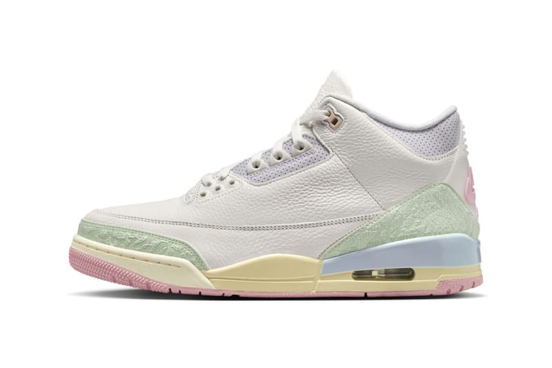 Air Jordan 3 "Spring Is in the Air" Release Info easter Sail/Aura-Iced Carmine-Jade Aura IF4396-100 jordan brand pastel colors