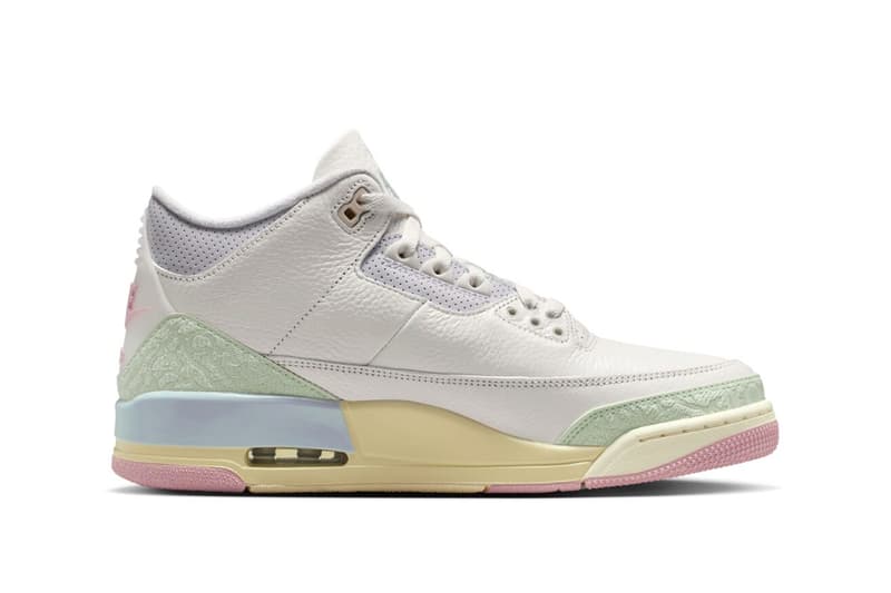 Air Jordan 3 "Spring Is in the Air" Release Info easter Sail/Aura-Iced Carmine-Jade Aura IF4396-100 jordan brand pastel colors
