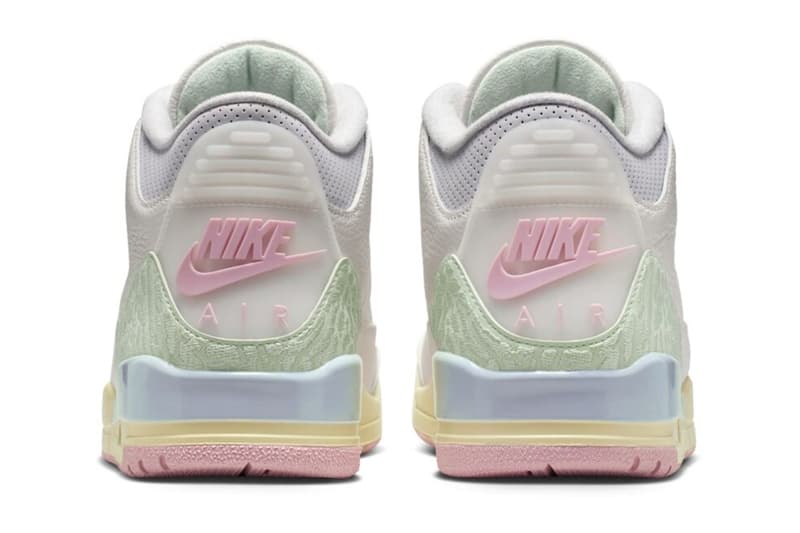 Air Jordan 3 "Spring Is in the Air" Release Info easter Sail/Aura-Iced Carmine-Jade Aura IF4396-100 jordan brand pastel colors