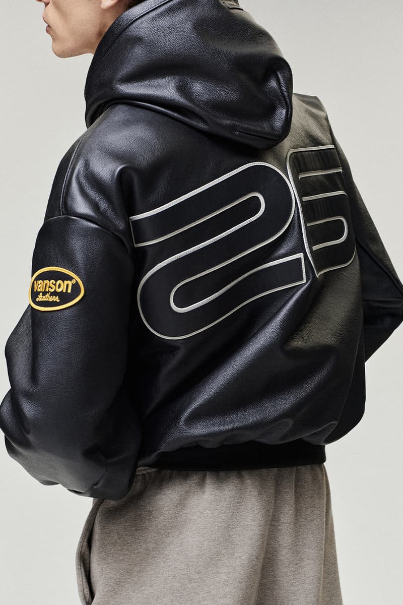 Fear of God and Vanson Leathers Unveil a Limited-Edition Hooded Bomber collaboration release info jacket