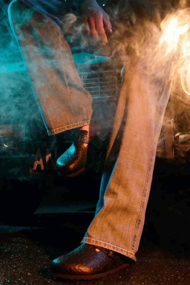 BEAMS Birkenstock Boston BONE PATTERN Smooth Black Release Info