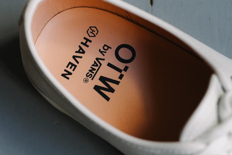 HAVEN x OTW by Vans Authentic 44 Vibram in black, showing minimalist monochrome upper and Vibram sole tooling - detail view 4