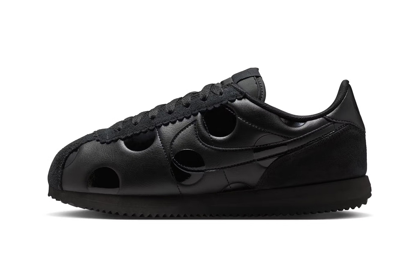 Nike Cortez Triple Black Polka Dot IR1332-002 Official Images