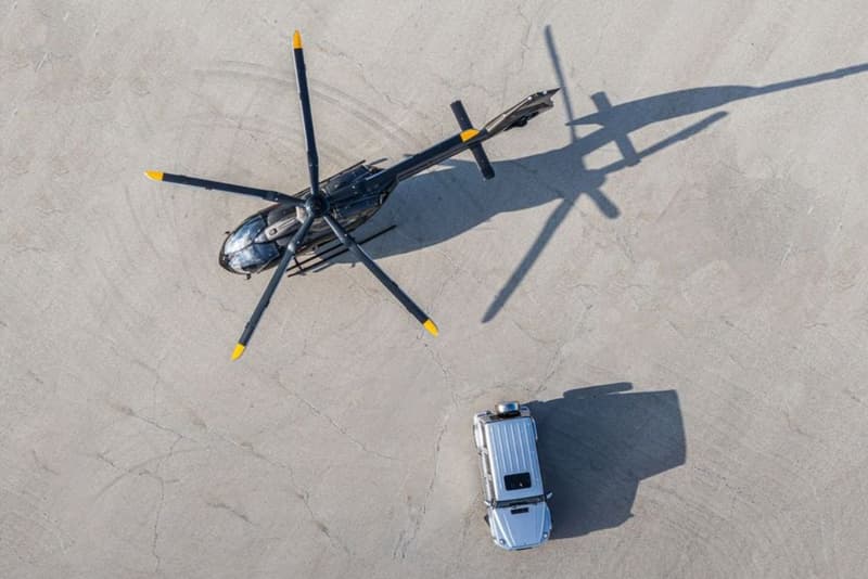 ACH145 Mercedes-Benz Edition helicopter interior featuring EQS and Maybach-inspired leather lounge cabin with wood flooring