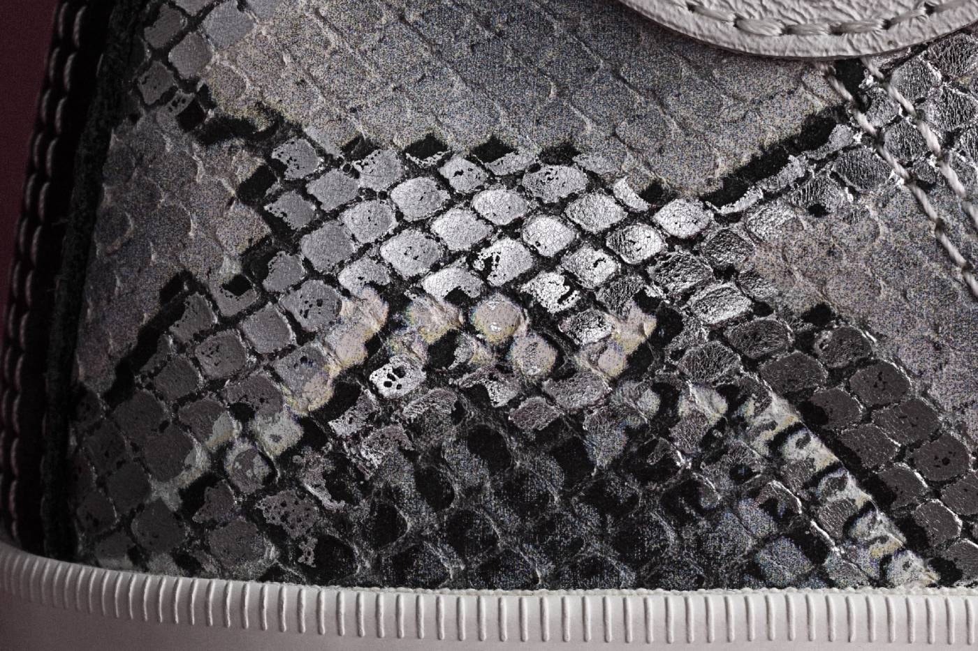 Converse First String Chuck Taylor New Material Expressions Premium Leather Snake Print Croc Print Leather Vibram