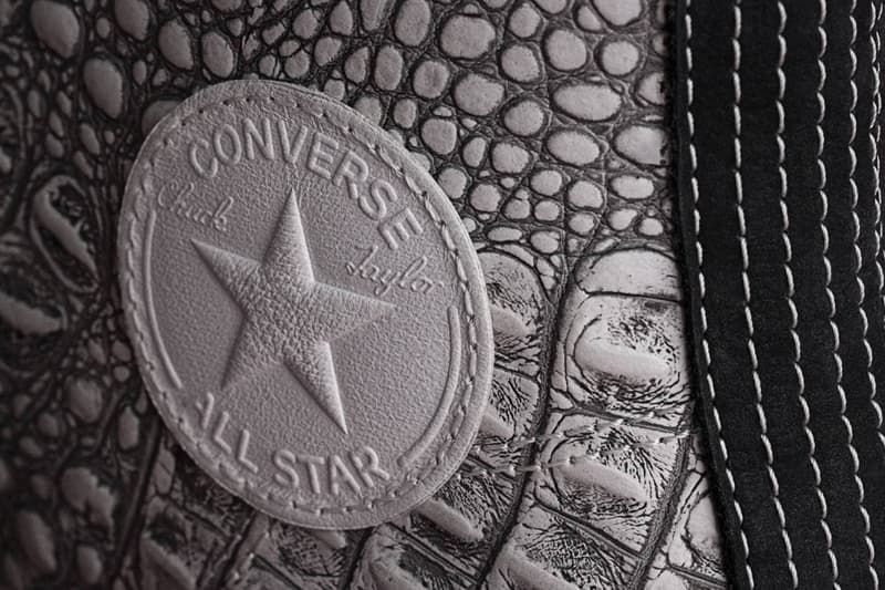 Converse First String Chuck Taylor New Material Expressions Premium Leather Snake Print Croc Print Leather Vibram