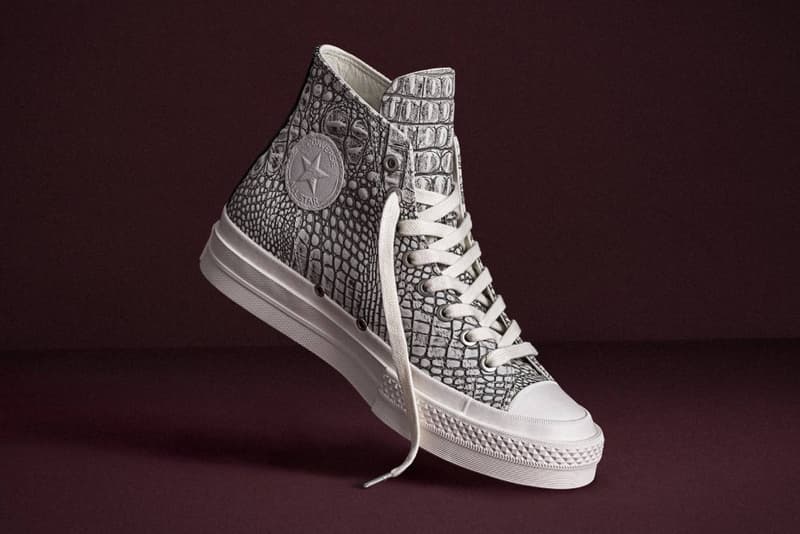 Converse First String Chuck Taylor New Material Expressions Premium Leather Snake Print Croc Print Leather Vibram