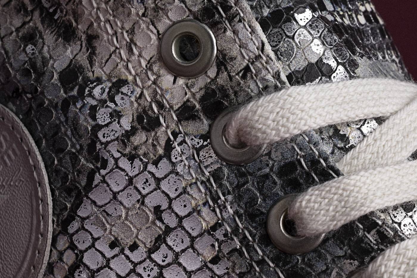 Converse First String Chuck Taylor New Material Expressions Premium Leather Snake Print Croc Print Leather Vibram