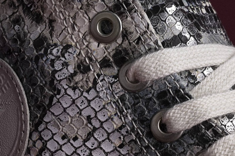Converse First String Chuck Taylor New Material Expressions Premium Leather Snake Print Croc Print Leather Vibram