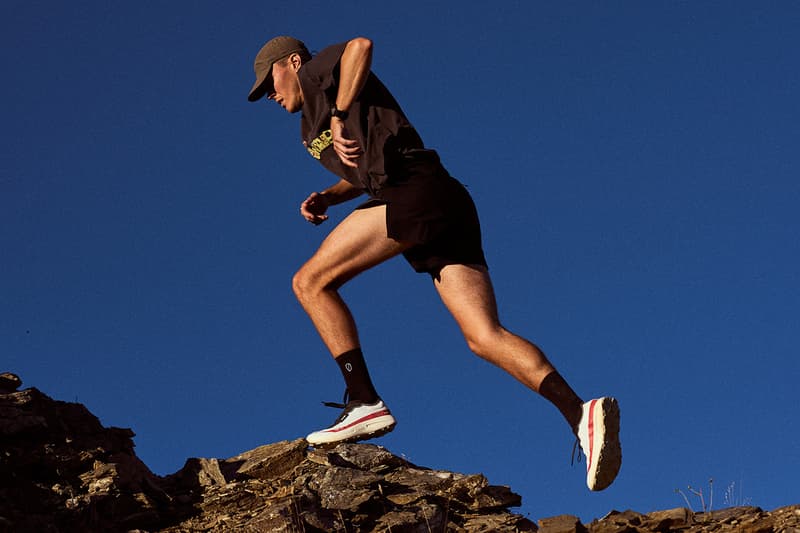 Norda 005 trail runner in Laser and Comet colorways, inspired by 1980s Group B rally racing aesthetics - detail view 2