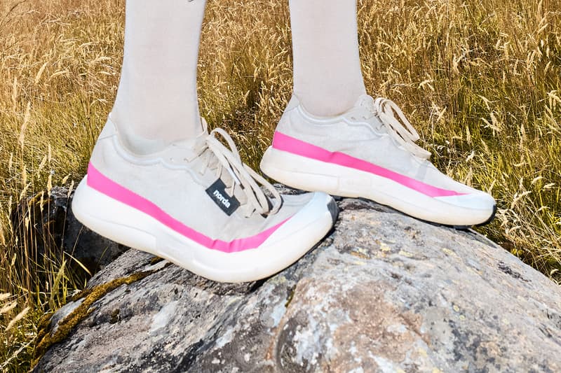 Norda 005 trail runner in Laser and Comet colorways, inspired by 1980s Group B rally racing aesthetics - detail view 3