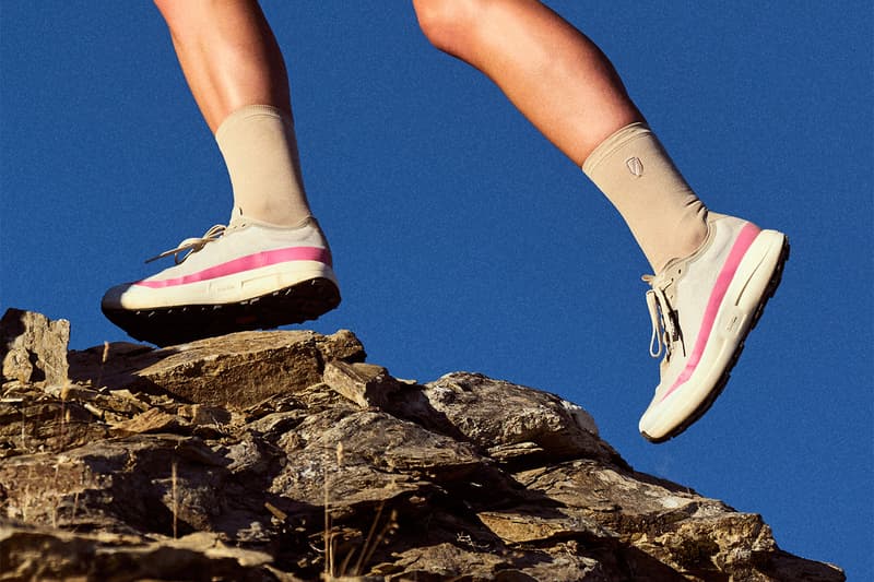 Norda 005 trail runner in Laser and Comet colorways, inspired by 1980s Group B rally racing aesthetics - detail view 4