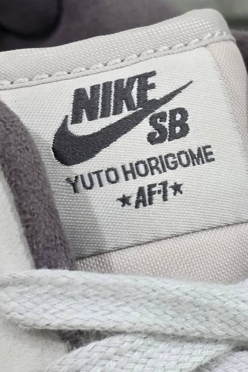 Yuto Horigome Nike SB Air Force 1 Low “White/Iron Grey” First Look IO8439-100