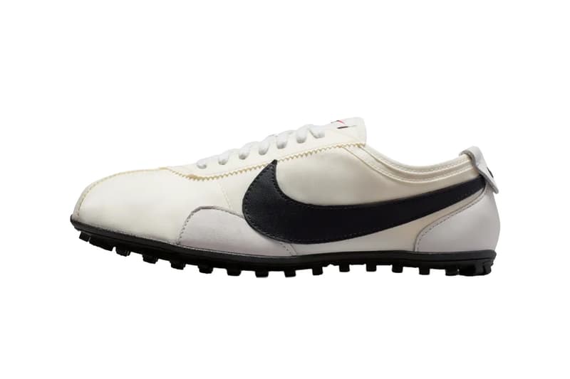 Nike Moon Shoe in Soft Pearl and Black, the 1971 Bill Bowerman design with iconic waffle-pattern sole construction - detail view 2