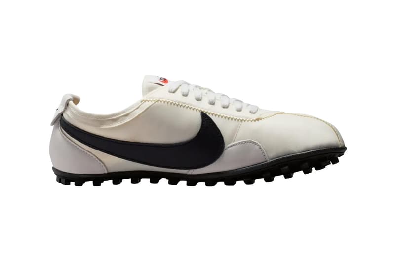 Nike Moon Shoe in Soft Pearl and Black, the 1971 Bill Bowerman design with iconic waffle-pattern sole construction - detail view 3