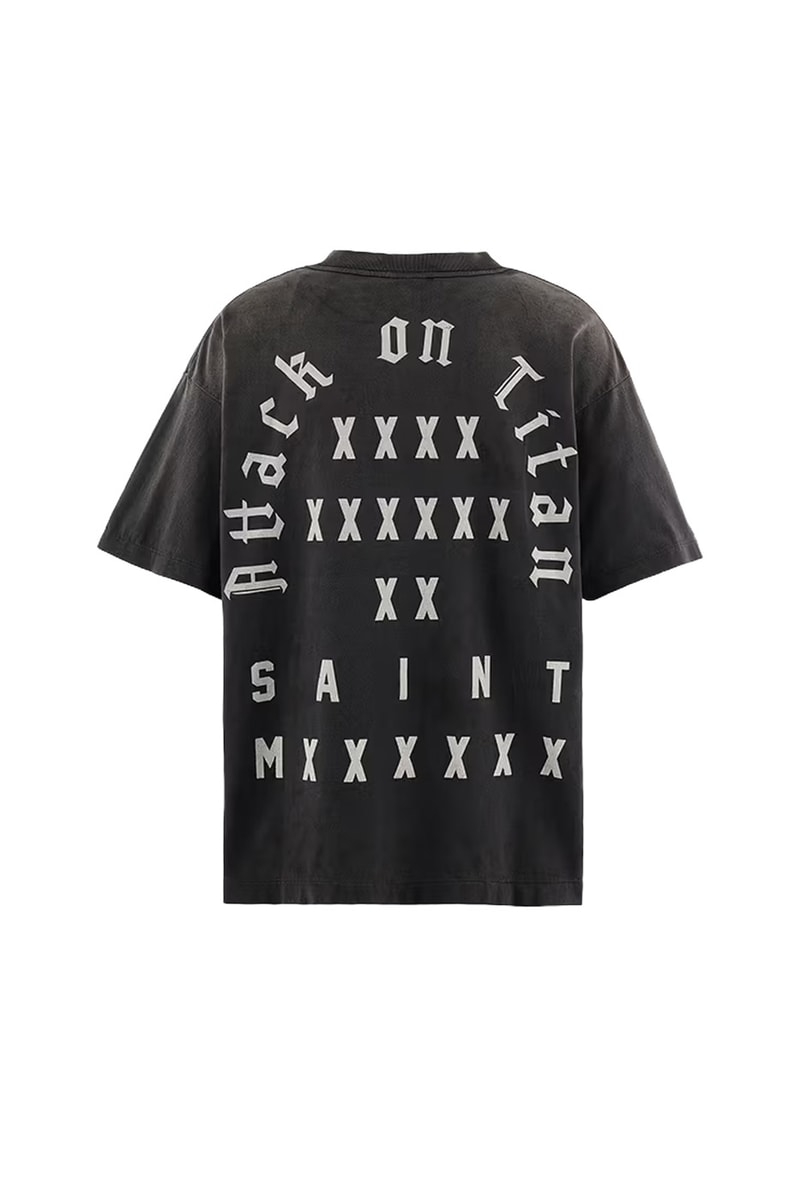 ©SAINT Mxxxxxx x ‘Attack on Titan’ Graphic T-Shirt Release Info Yuta Hosokawa Cali Dewitt Hajime Isayama