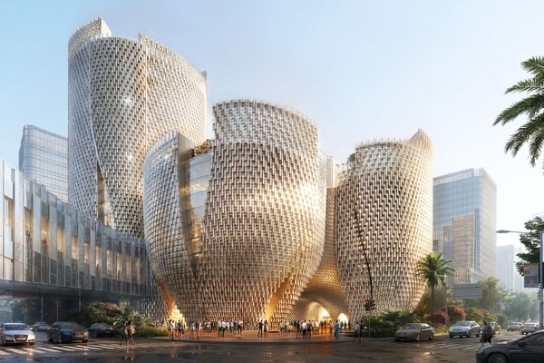 Büro Ole Scheeren Róng Museum of Art Nanshan District Shenzhen Architecture Progress Construction photos renders Tenova Future