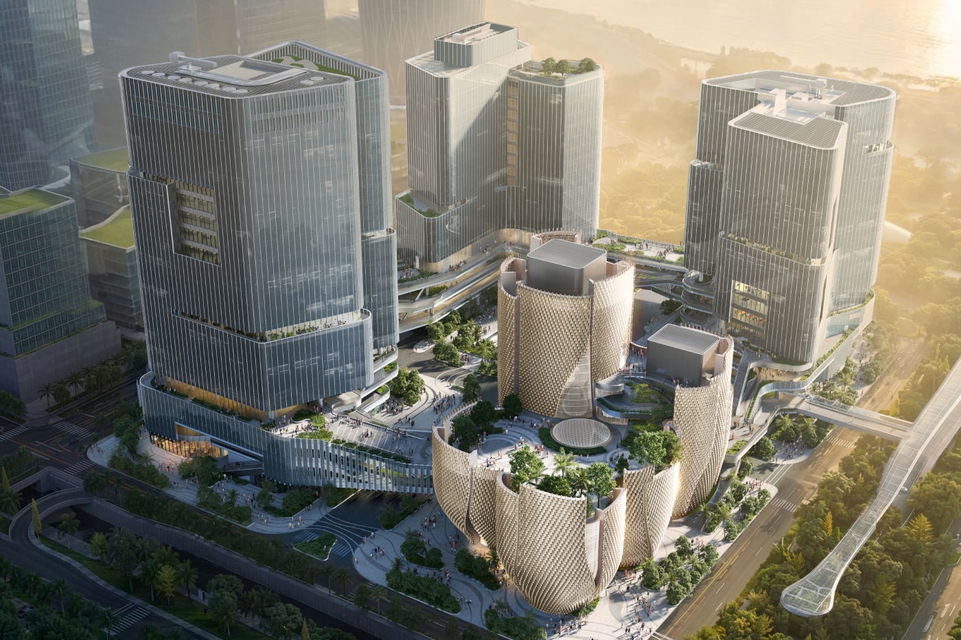 Büro Ole Scheeren Róng Museum of Art Nanshan District Shenzhen Architecture Progress Construction photos renders Tenova Future