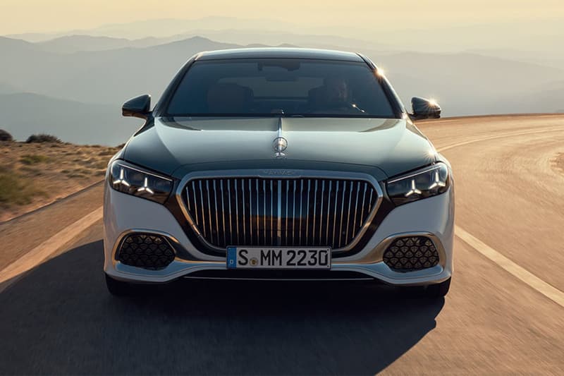2027 Mercedes-Maybach S-Class luxury sedan with illuminated grille and MBUX Superscreen interior