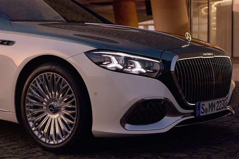 2027 Mercedes-Maybach S-Class luxury sedan with illuminated grille and MBUX Superscreen interior