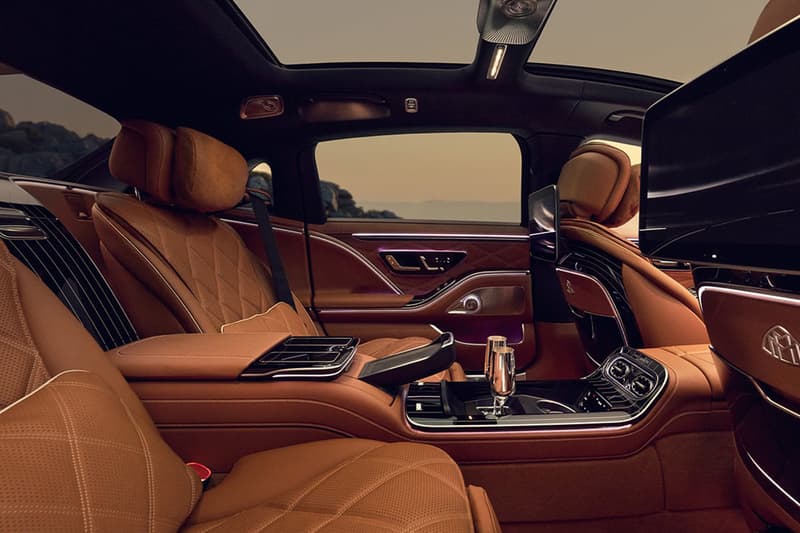 2027 Mercedes-Maybach S-Class luxury sedan with illuminated grille and MBUX Superscreen interior