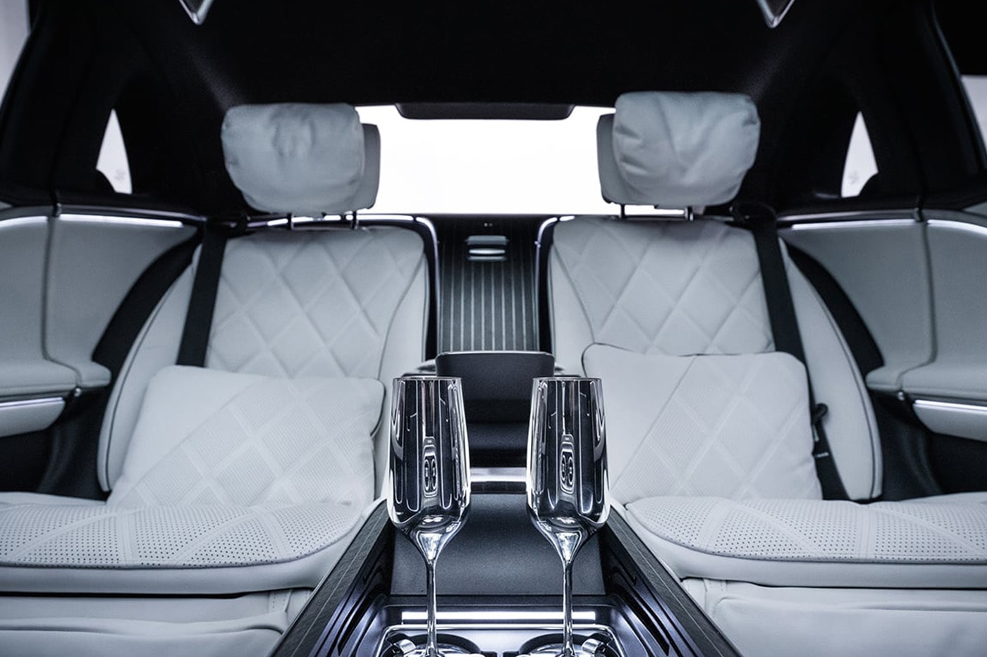 2027 Mercedes-Maybach S-Class luxury sedan with illuminated grille and MBUX Superscreen interior
