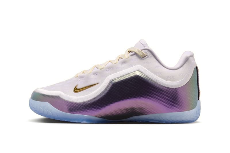 Nike LeBron 23 Elite 'For the Record' in white and black colorway, lateral view - detail view 3