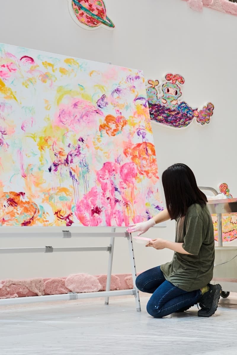 Ayako Rokkaku ‘THE ISLAND – ONIGASHIMA’ LANDMARK Atrium Exhibition Installation Hong Kong Interview