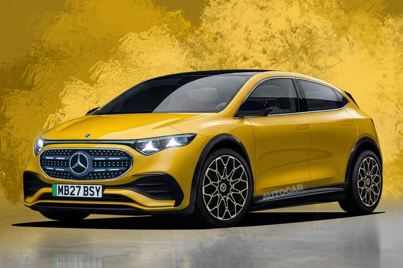 Fifth-generation Mercedes-Benz A-Class compact hatchback previewed with MMA platform and electric powertrain options for 2028 return
