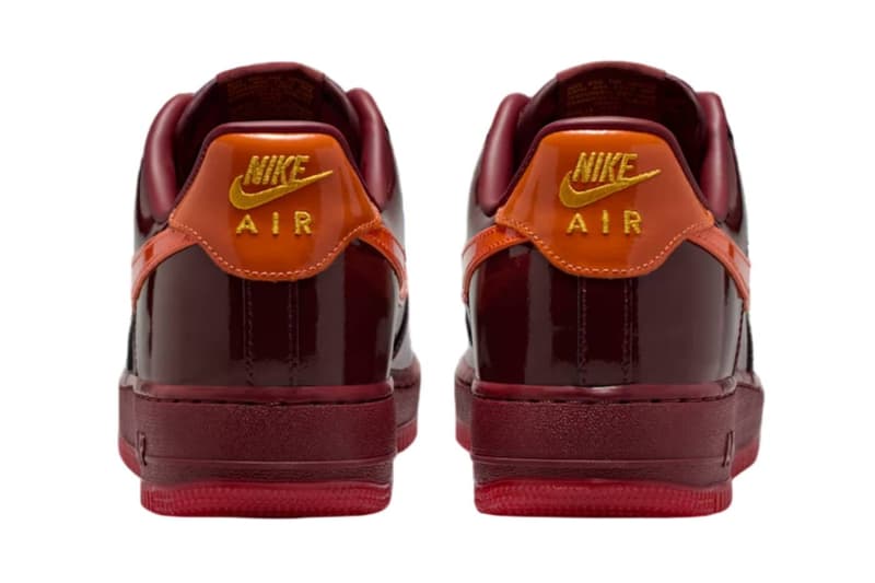 Nike Air Force 1 Patent Leather pack Topaz Gold Dark team red mystic navy IO4489-400 IO4489-601 IO4489-700 Release Info