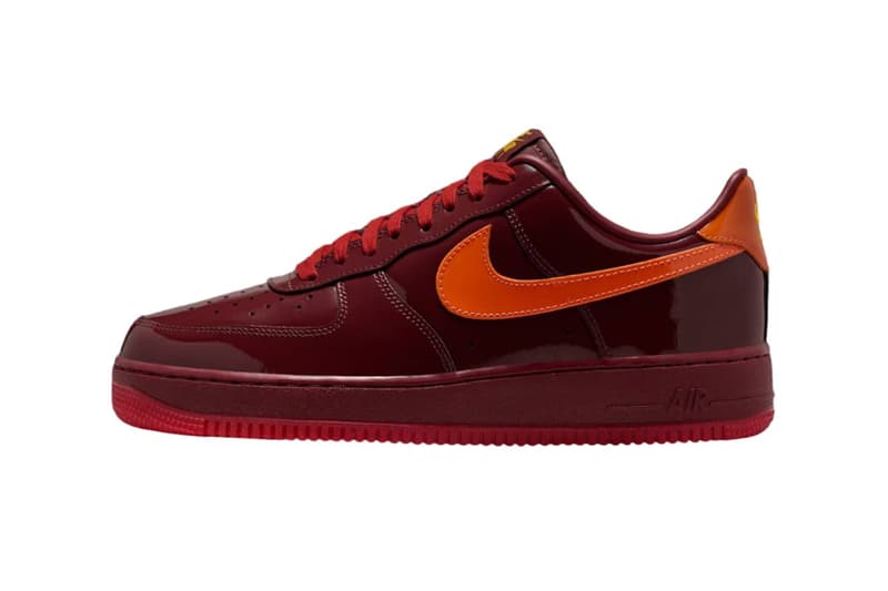 Nike Air Force 1 Patent Leather pack Topaz Gold Dark team red mystic navy IO4489-400 IO4489-601 IO4489-700 Release Info