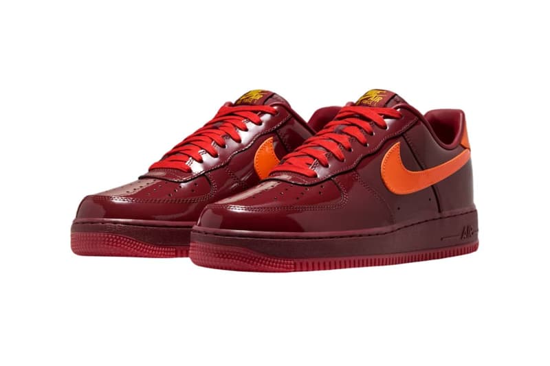 Nike Air Force 1 Patent Leather pack Topaz Gold Dark team red mystic navy IO4489-400 IO4489-601 IO4489-700 Release Info