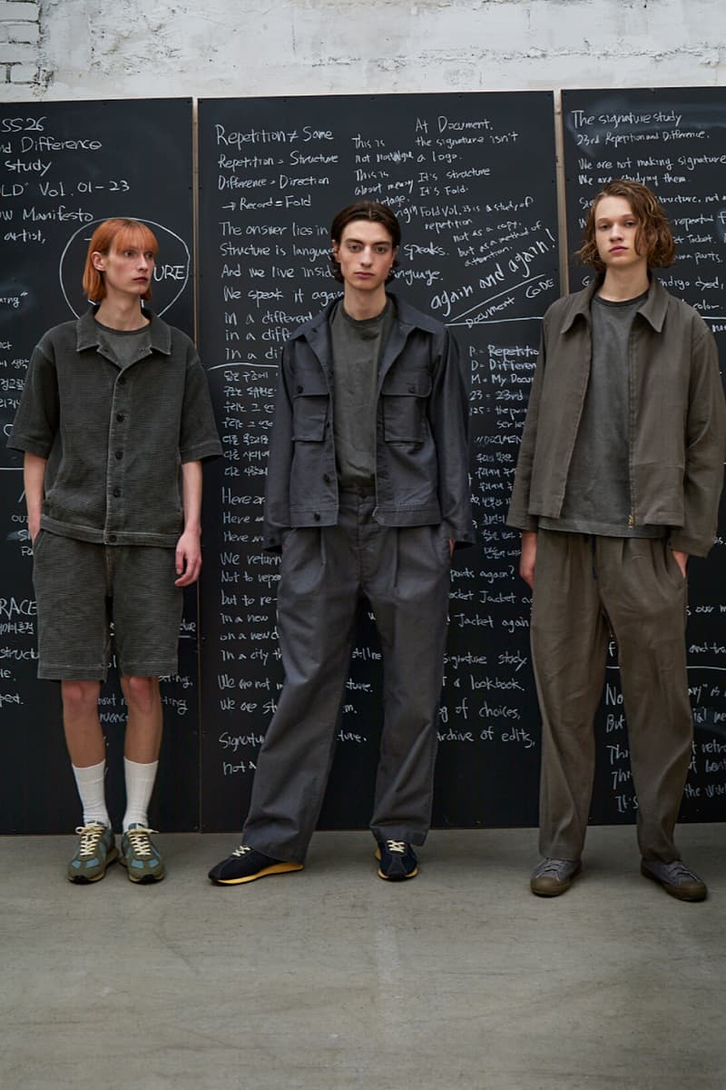 Document Spring/Summer 2026 Collection "The Signature Study" Lookbook Info
