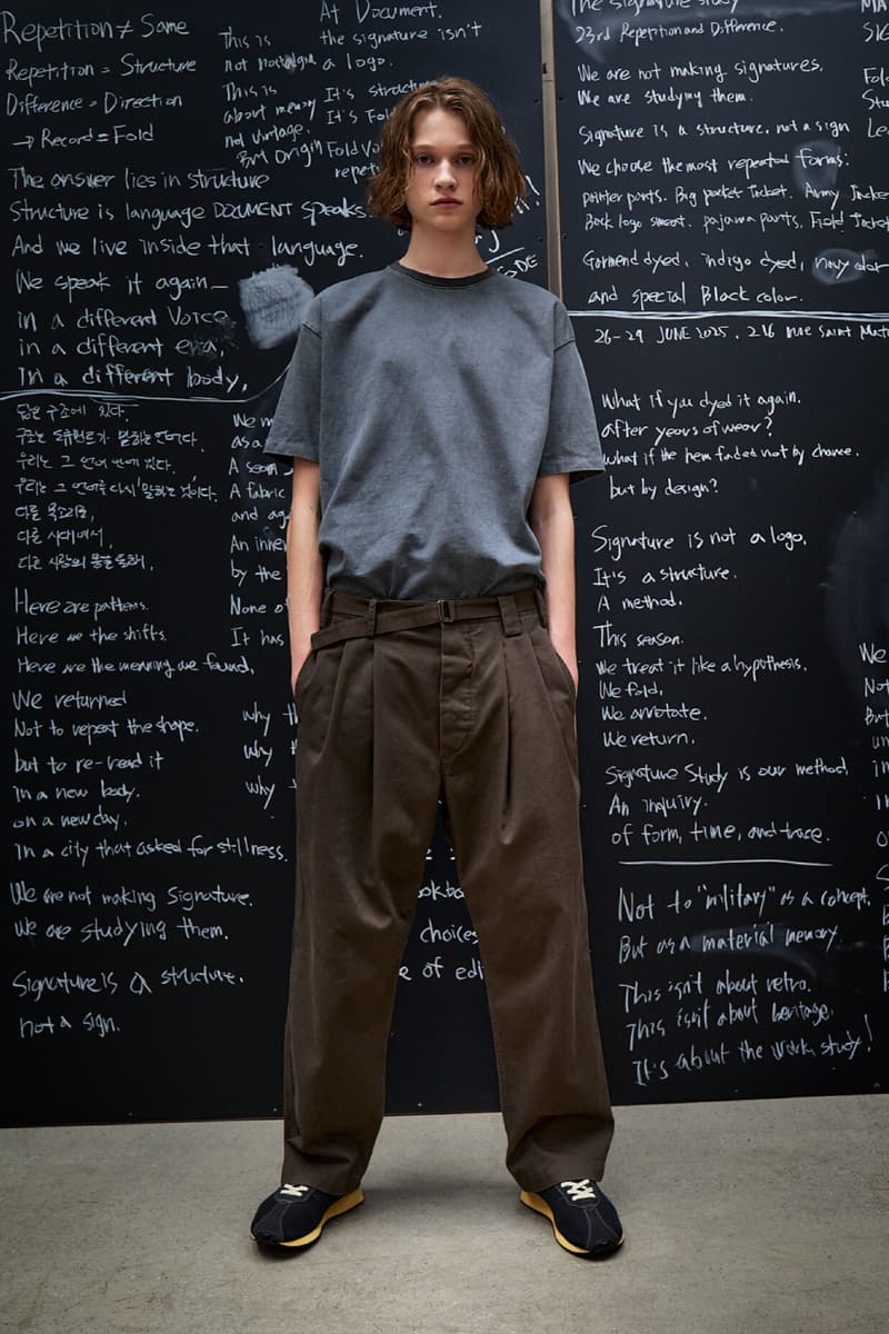 Document Spring/Summer 2026 Collection "The Signature Study" Lookbook Info