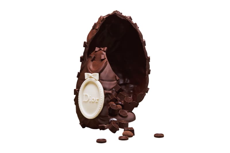 Dior Chocolate Egg at 30 montaigne by yannick alleno Trompe L œil Easter Plate Release Info