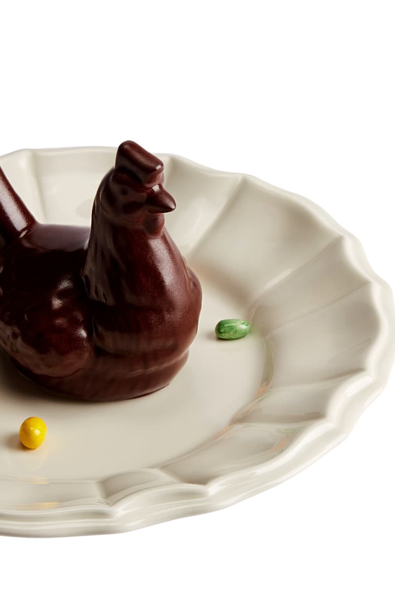 Dior Chocolate Egg at 30 montaigne by yannick alleno Trompe L œil Easter Plate Release Info