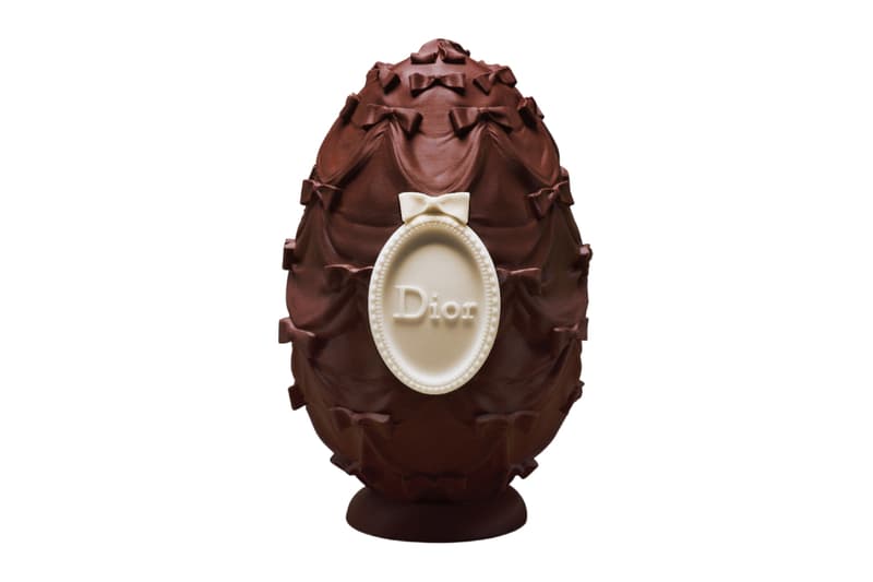 Dior Chocolate Egg at 30 montaigne by yannick alleno Trompe L œil Easter Plate Release Info