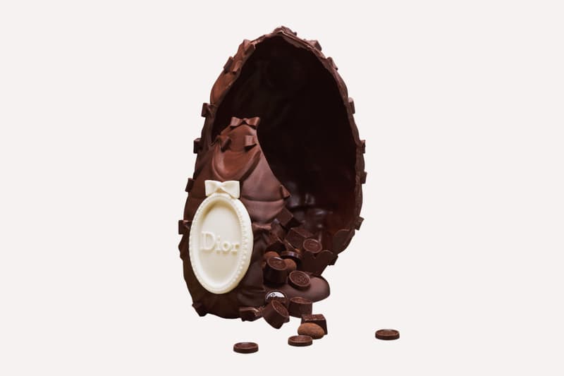 Dior Chocolate Egg at 30 montaigne by yannick alleno Trompe L œil Easter Plate Release Info