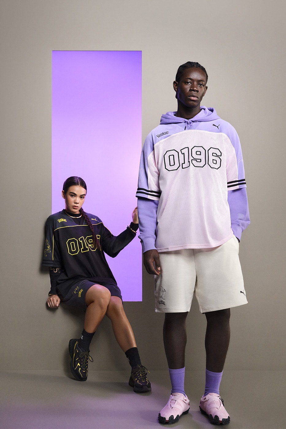 Pokémon x PUMA 联名系列 官方上身照 服装 鞋款 全景细节