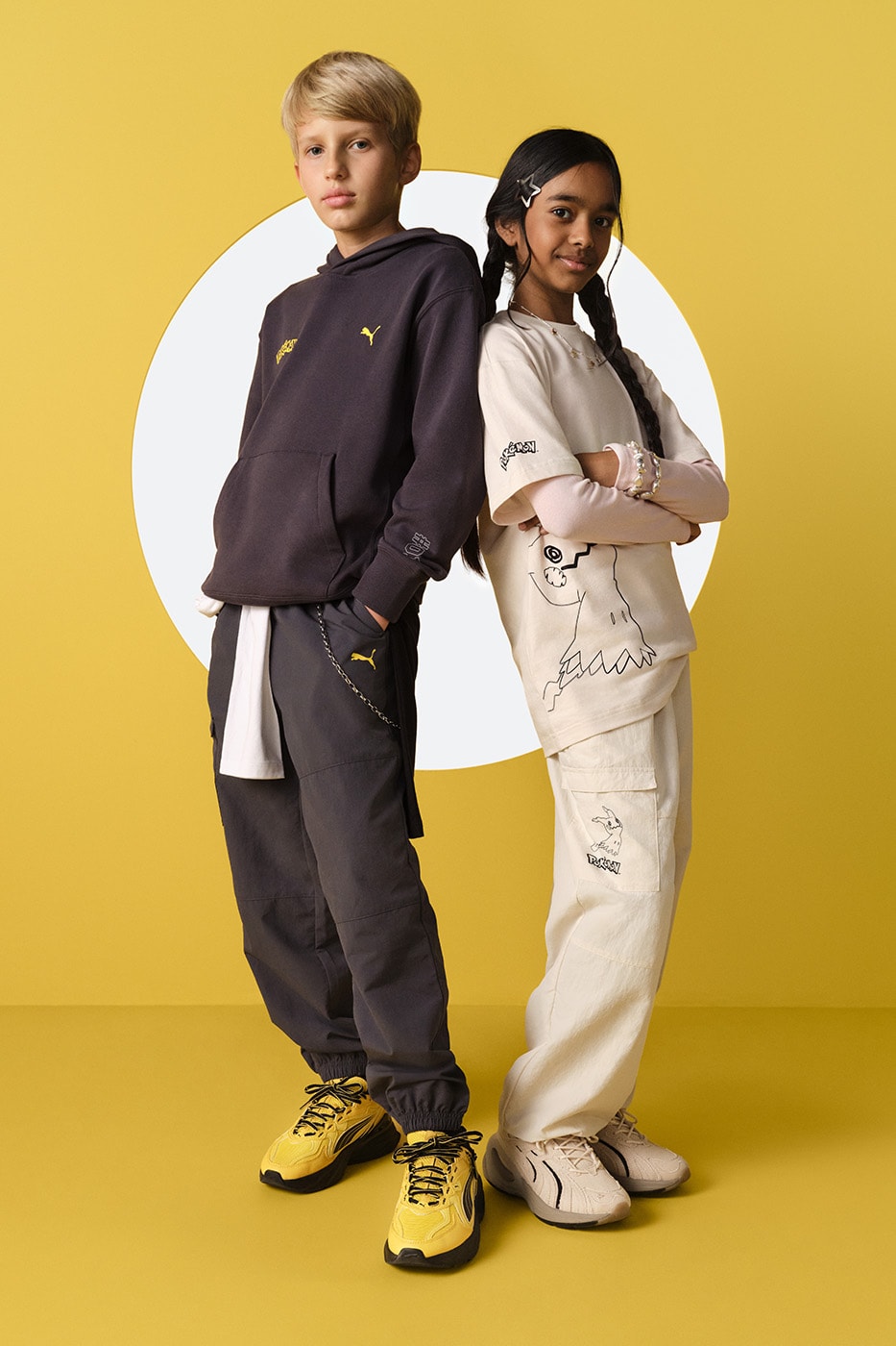 Pokémon x PUMA 联名系列 官方上身照 服装 鞋款 全景细节