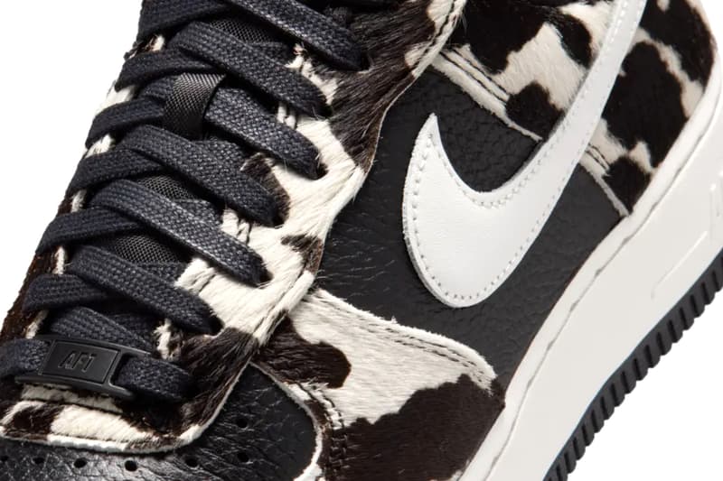 Nike Air Force 1 Low Cow Print Black Phantom IO0442-001 Official Images