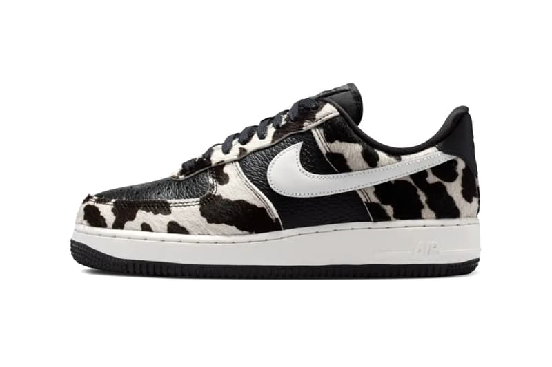Nike Air Force 1 Low Cow Print Black Phantom IO0442-001 Official Images