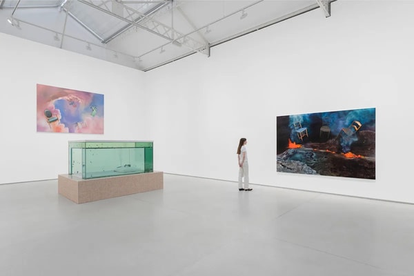 Ariana Papademetropoulos glass slipper thaddeaus ropac paris exhibition artworks paintings installation 