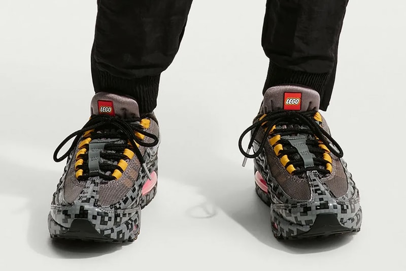 LEGO x Nike Air Max 95 "Brick Pixel" Smoke Grey/Metallic Silver-Black-University Gold-Hyper Pink Release Info