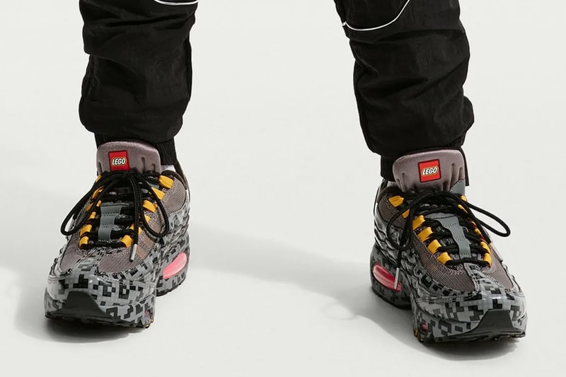 LEGO x Nike Air Max 95 "Brick Pixel" Smoke Grey/Metallic Silver-Black-University Gold-Hyper Pink Release Info